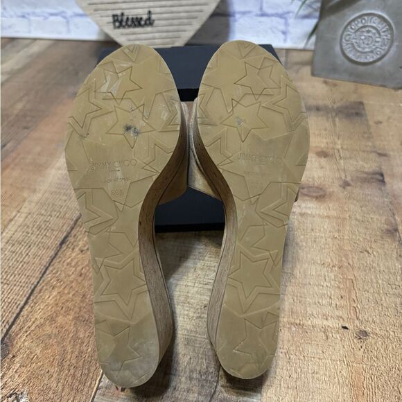 Jimmy choo suede cork wedges 39.5 - Picture 8 of 15